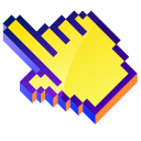 3D Banana Yellow Pixel cursor