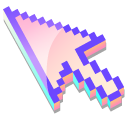 3D Berry Ice Cream Pixel pointer