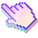 3D Berry Ice Cream Pixel cursor