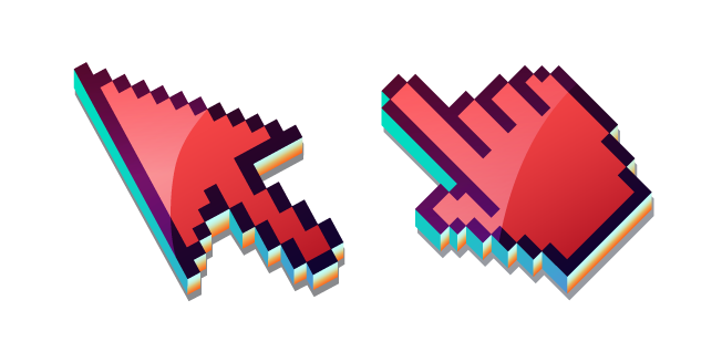 3D Carmine Red Pixel