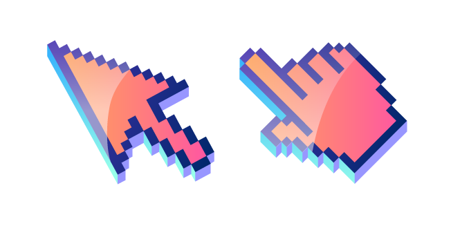 3D Coral Pink Pixel