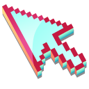 3D Cranberries in Snow Pixel pointer