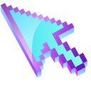 3D Cyan Pixel pointer