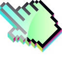 3D Green Pixel cursor