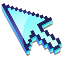 3D Iceberg Cyan Pixel pointer