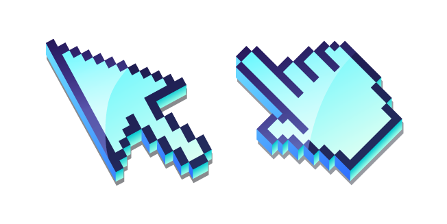 3D Iceberg Cyan Pixel