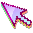 3D Lavender Sky Pixel pointer