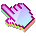 3D Lavender Sky Pixel cursor