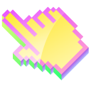 3D Lemon Candy Pixel cursor