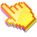 3D Lemon Pie Pixel cursor