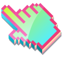 3D Lily Pond Pixel cursor