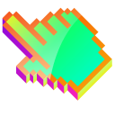 3D Lime Green Pixel cursor