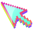 3D Mint Pixel pointer