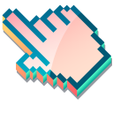 3D Morning Sea Pixel cursor