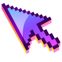 3D Purple Dream Pixel pointer