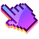3D Purple Dream Pixel cursor