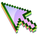 3D Purple Pink Wildflowers Pixel pointer