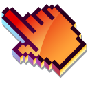 3D Red Mars Pixel cursor