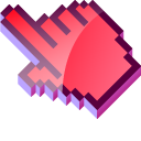 3D Red Pixel cursor