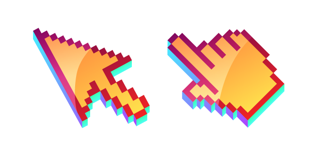 3D Saffron Orange Pixel