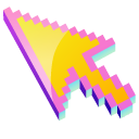 3D Spice Yellow Pixel pointer