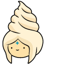 Adventure Time Frozen Yogurt Princess and Whipped Cream Swirl cursor