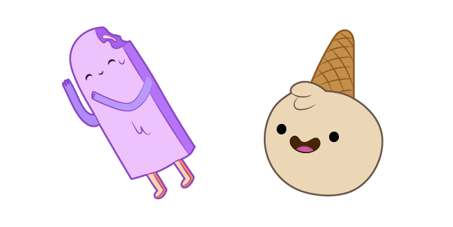 Adventure Time Grape Popsicle and Ice Cream