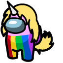 Among Us Adventure Time Lady Rainicorn Pink Character cursor