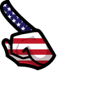 Among Us American Flag Character pointer