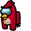 Among Us Angry Birds Red Character cursor