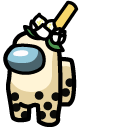 Among Us Banana Bubble Tea Character cursor