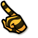 Among Us Bee Character pointer