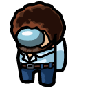 Among Us Beige Bob Ross Character cursor
