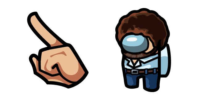 Among Us Beige Bob Ross Character