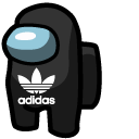 Among Us Black Adidas Character cursor