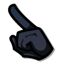 Among Us Black Crow Character pointer