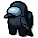 Among Us Black Crow Character cursor