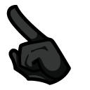 Among Us Black Noir Detective Character pointer