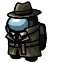 Among Us Black Noir Detective Character cursor