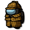 Among Us Black Sherlock Holmes Character cursor