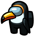 Among Us Black Toucan Character cursor