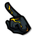 Among Us Black Volcano Character pointer