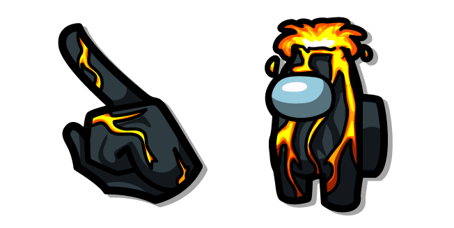 Among Us Black Volcano Character