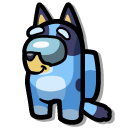 Among Us Blue Bluey Heeler Character cursor
