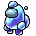 Among Us Blue Bubble Character cursor