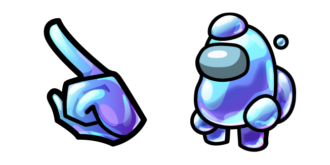 Among Us Blue Bubble Character