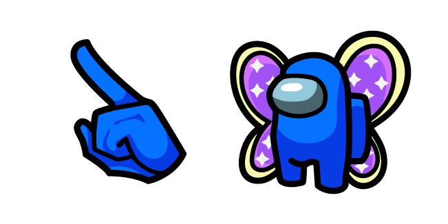 Among Us Blue Butterfly Character