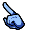 Among Us Blue Character After Bath pointer