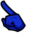 Among Us Blue Character Dance pointer