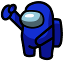 Among Us Blue Character Dance cursor